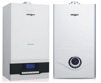 Caldaia a gas a parete con bassa rumorosità e con capacità regolabile di acqua calda